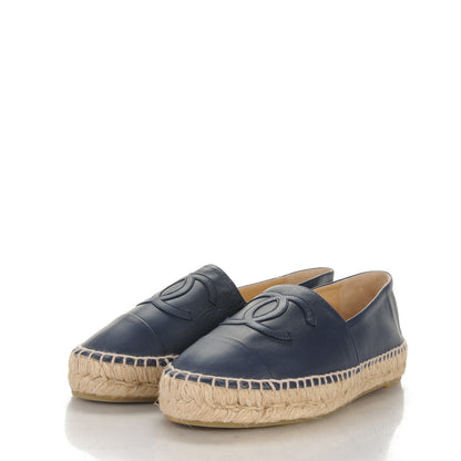 Chanel Lambskin CC Espadrilles 37 Dark Navy 3 of 7