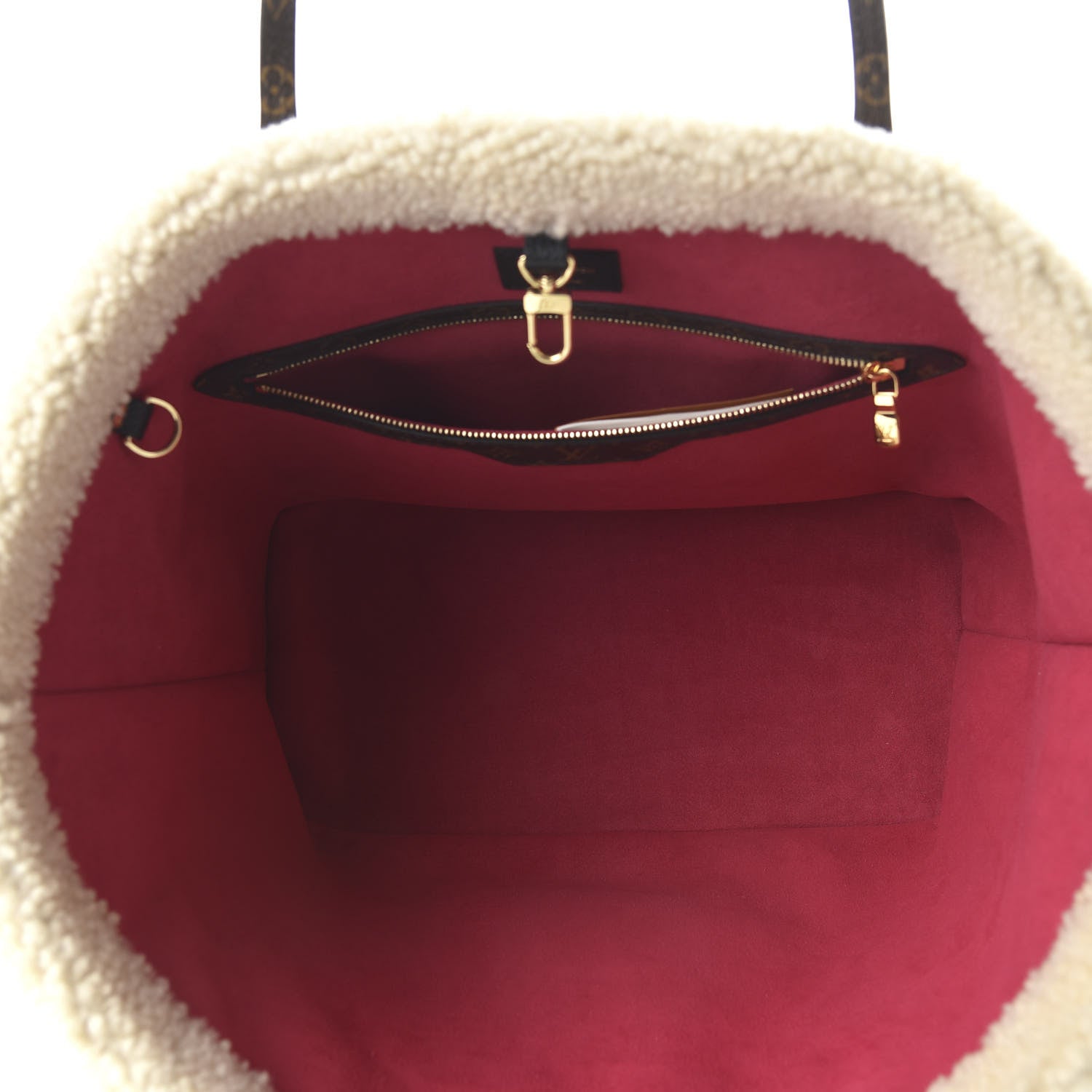 Louis Vuitton Calfskin Monogram Teddy Neverfull MM Black 6 of 10
