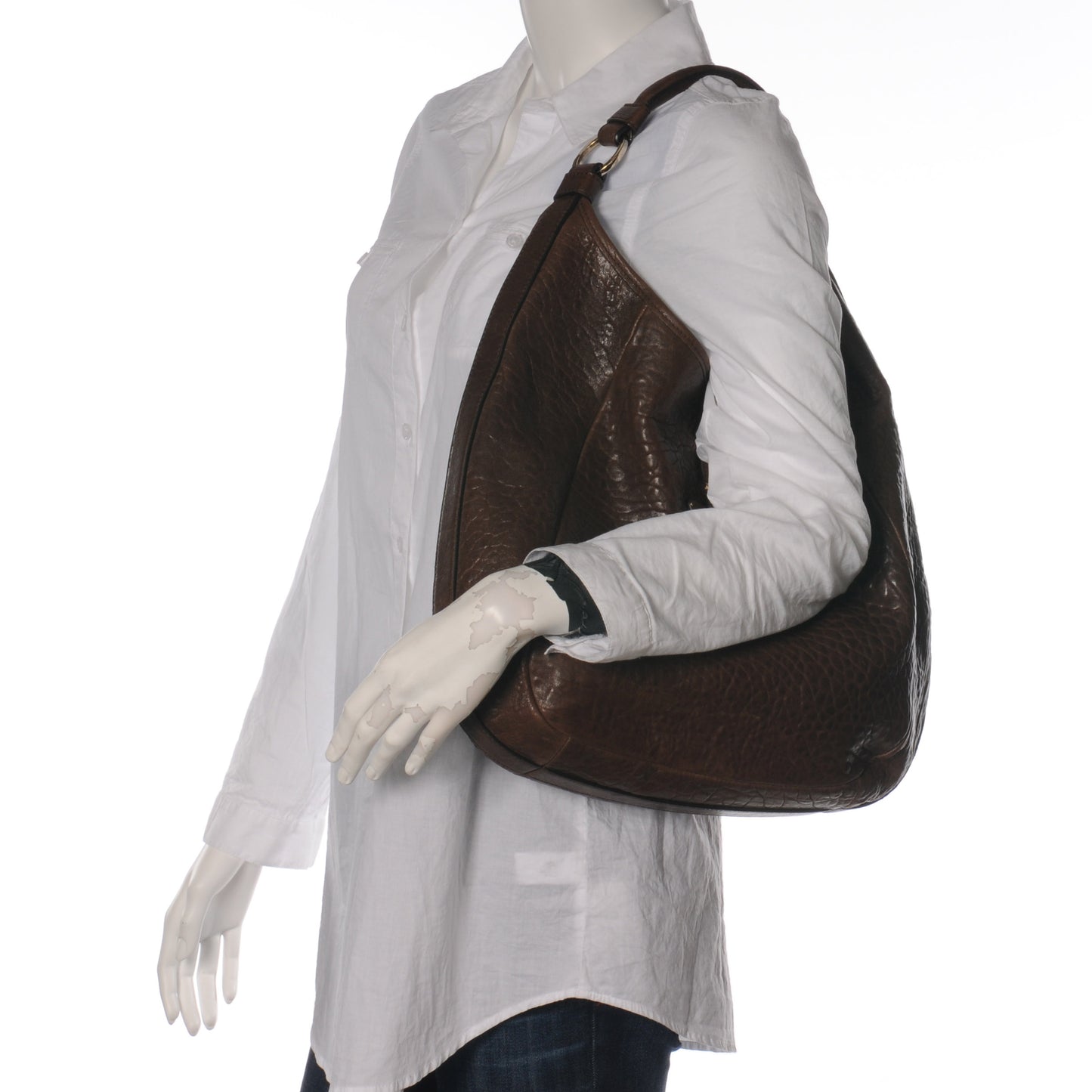 Crinkled Lambskin Obsedia Hobo Brown