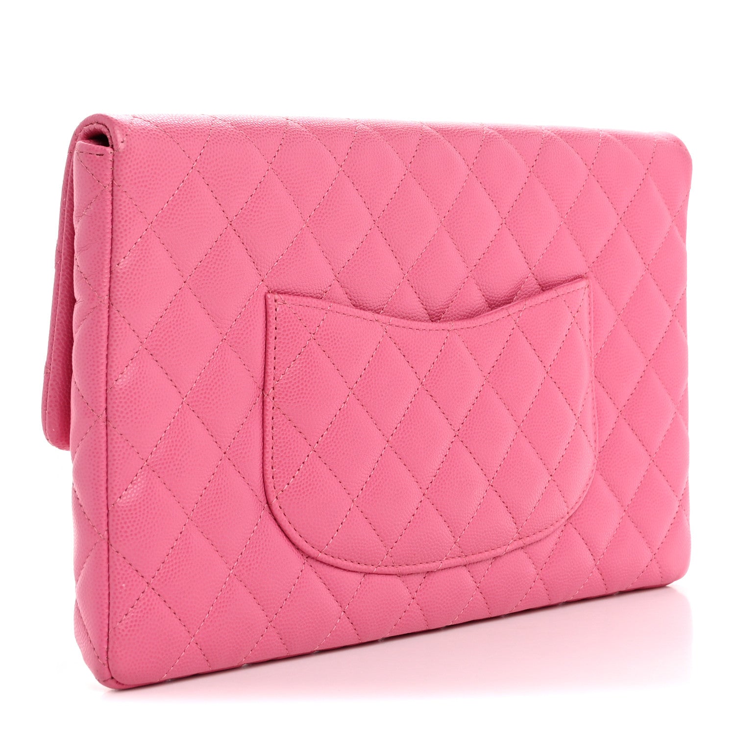 Chanel Caviar Quilted Flap Clutch Pink 3 of 8