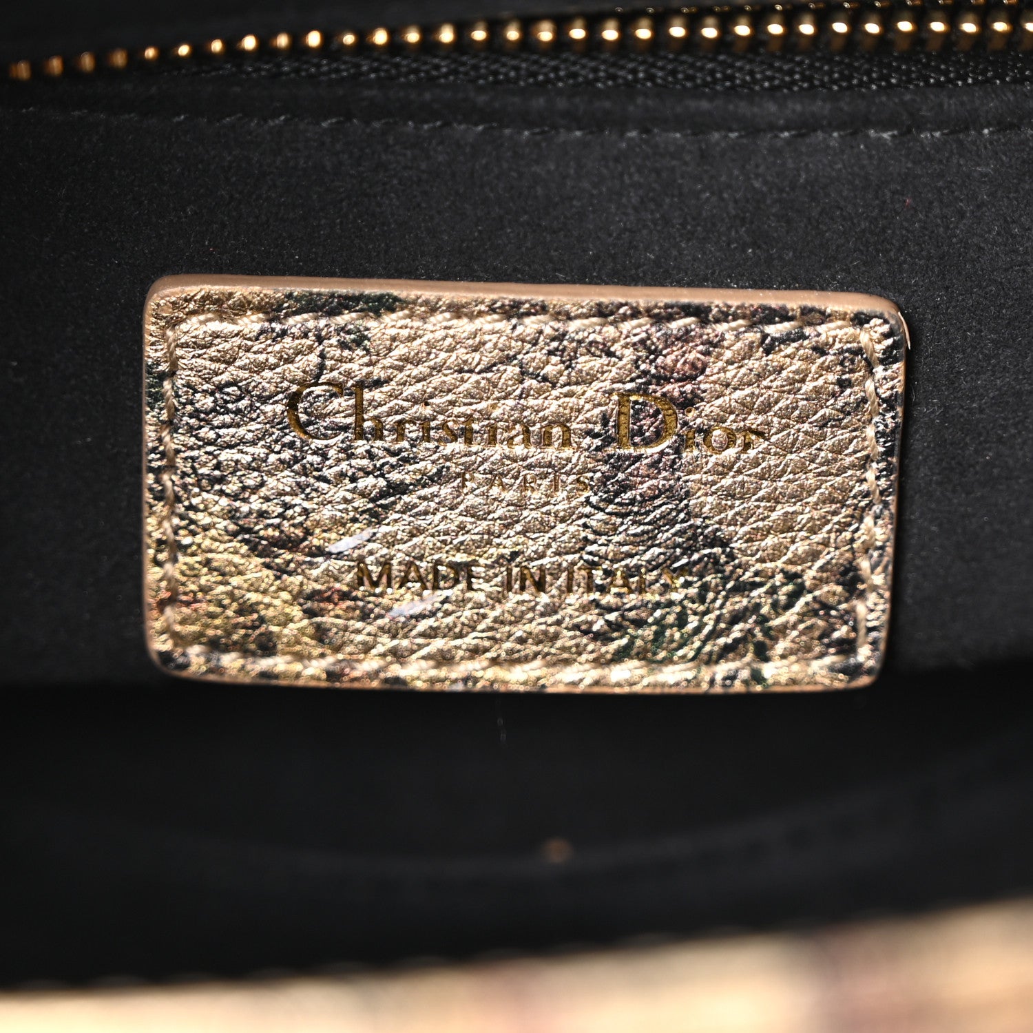 Christian Dior Metallic Calfskin Small Toile de Jouy Soleil Gold 6 of 10