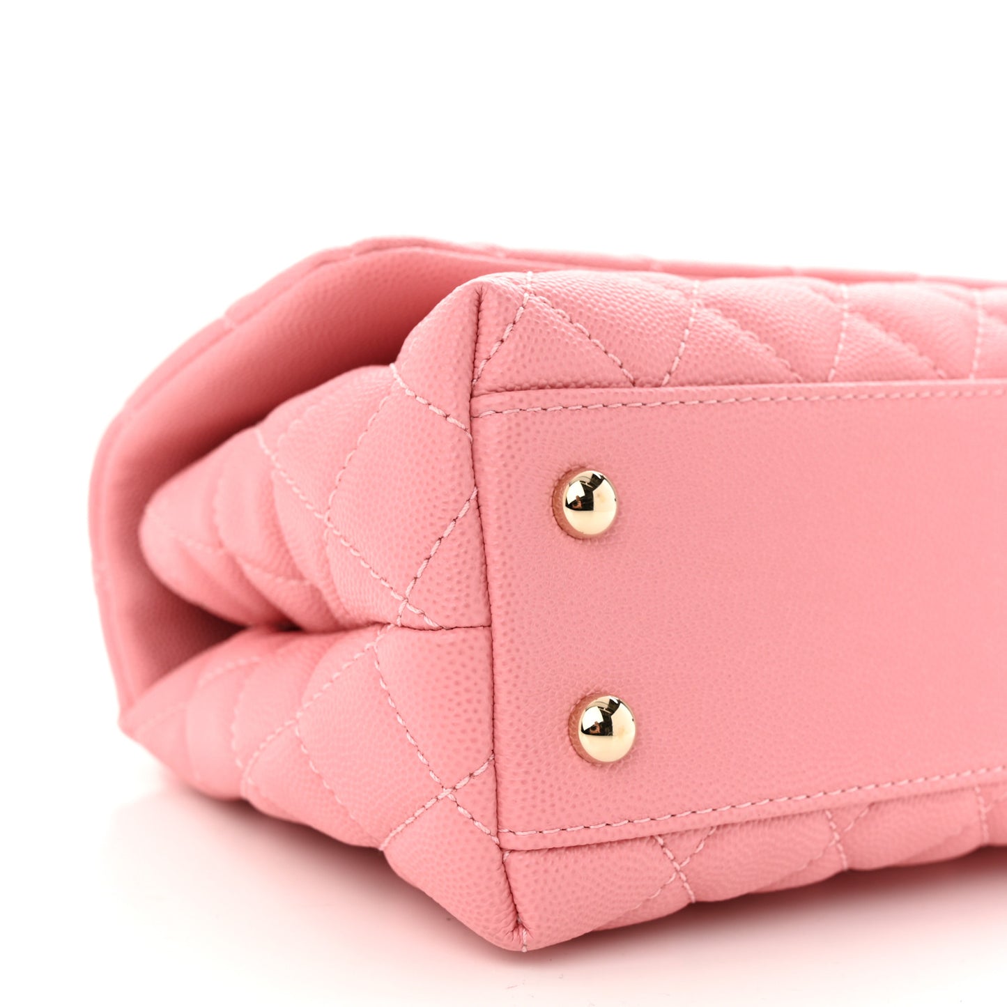 Caviar Quilted Mini Coco Handle Flap Light Pink