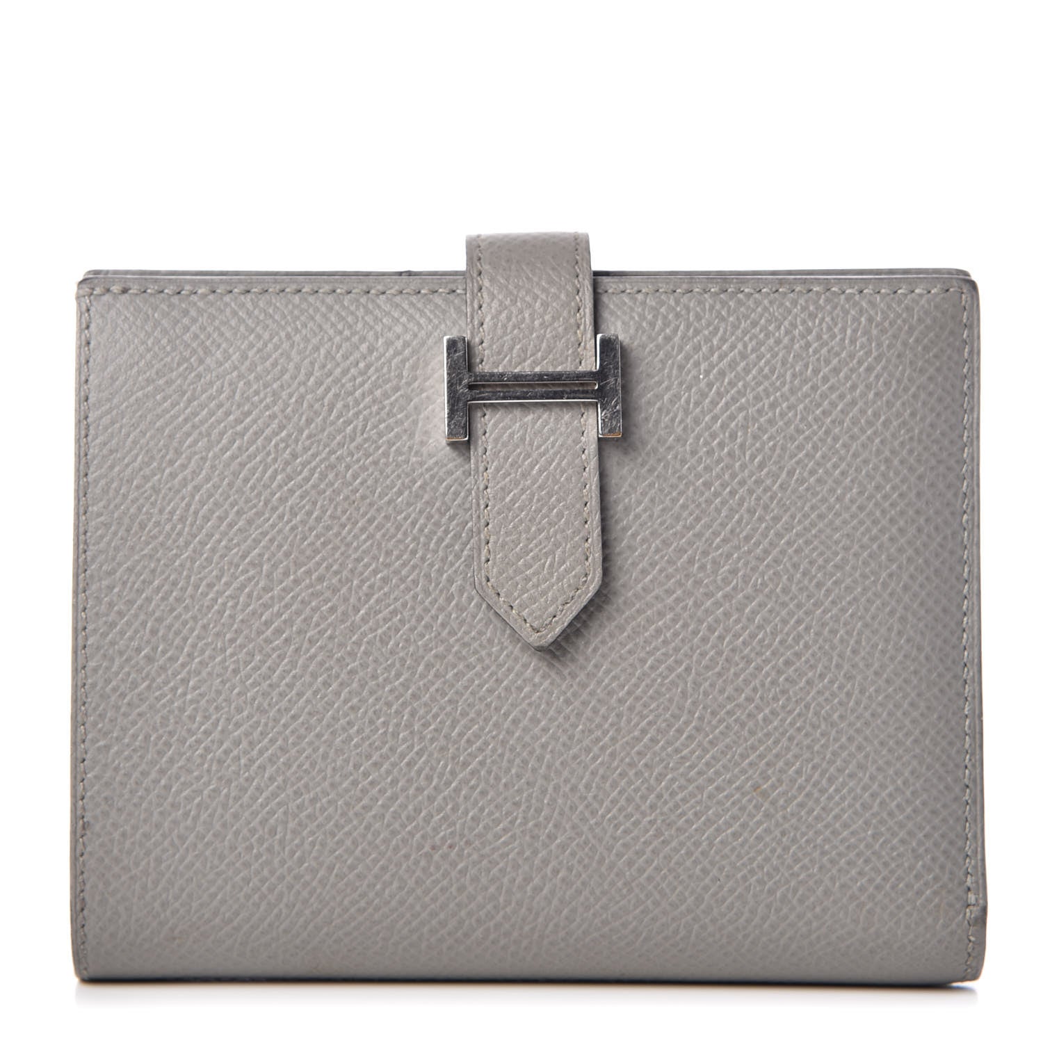 Hermes Epsom Bearn Compact Wallet Gris Mouette 1 of 8