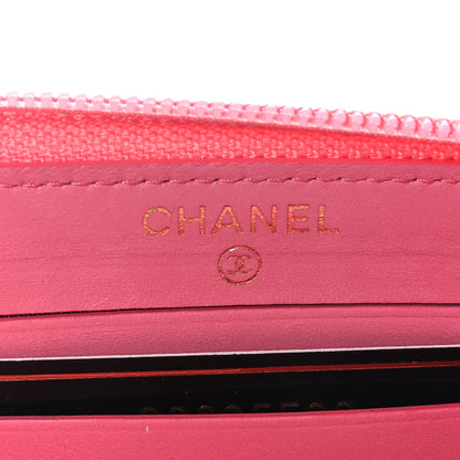 Chanel Lambskin Quilted Small Boy Zip Around Wallet Pink 6 of 8