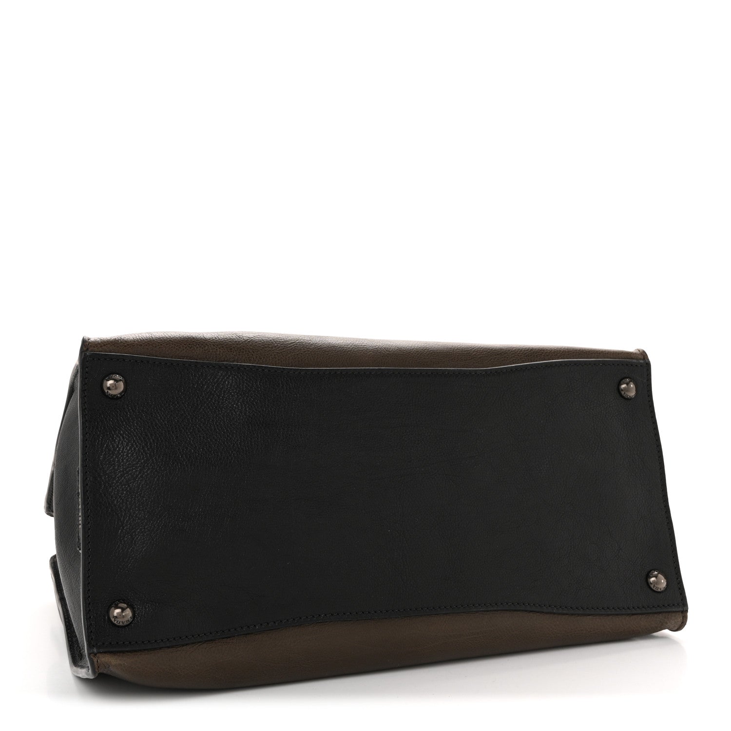 Prada Glace Calfskin Sound Tote Bag Militare Black 4 of 15