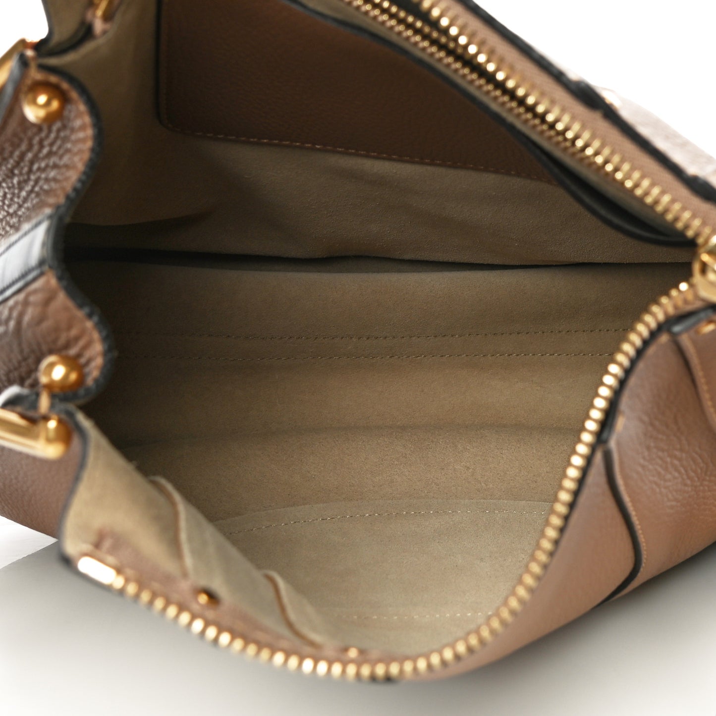 Grained Calfskin Small Hayley Hobo Nut