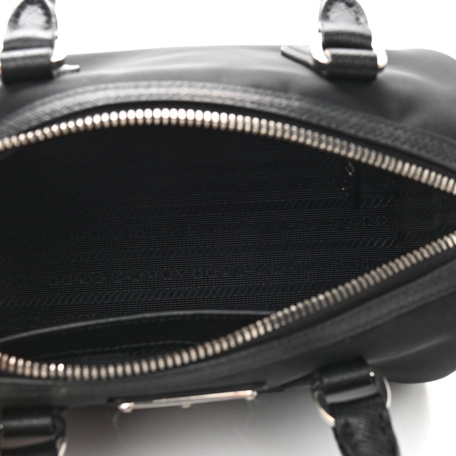 Prada Nylon Saffiano Re-Edition 2005 Top Handle Crossbody Bag Black 5 of 8