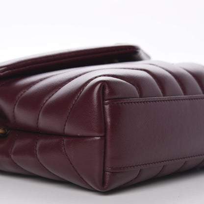Saint Laurent Calfskin Y Quilted Monogram Toy Loulou Monogram Crossbody Bag Rouge Legion 6 of 9