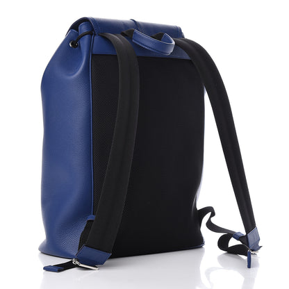Christian Dior Grained Calfskin Backpack Blue 3 of 12