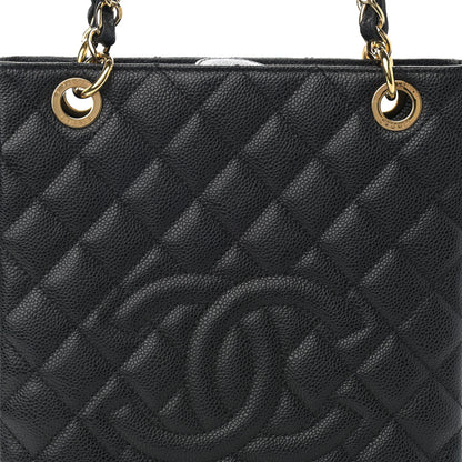 Chanel Caviar Quilted Petit Shopping Tote PST Black 8 of 12