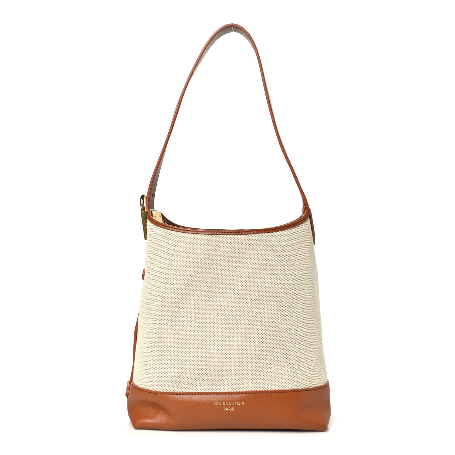 Louis Vuitton Canvas Calfskin Low Key Hobo PM Ecru Cognac 1 of 10
