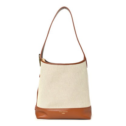 Louis Vuitton Canvas Calfskin Low Key Hobo PM Ecru Cognac 1 of 10