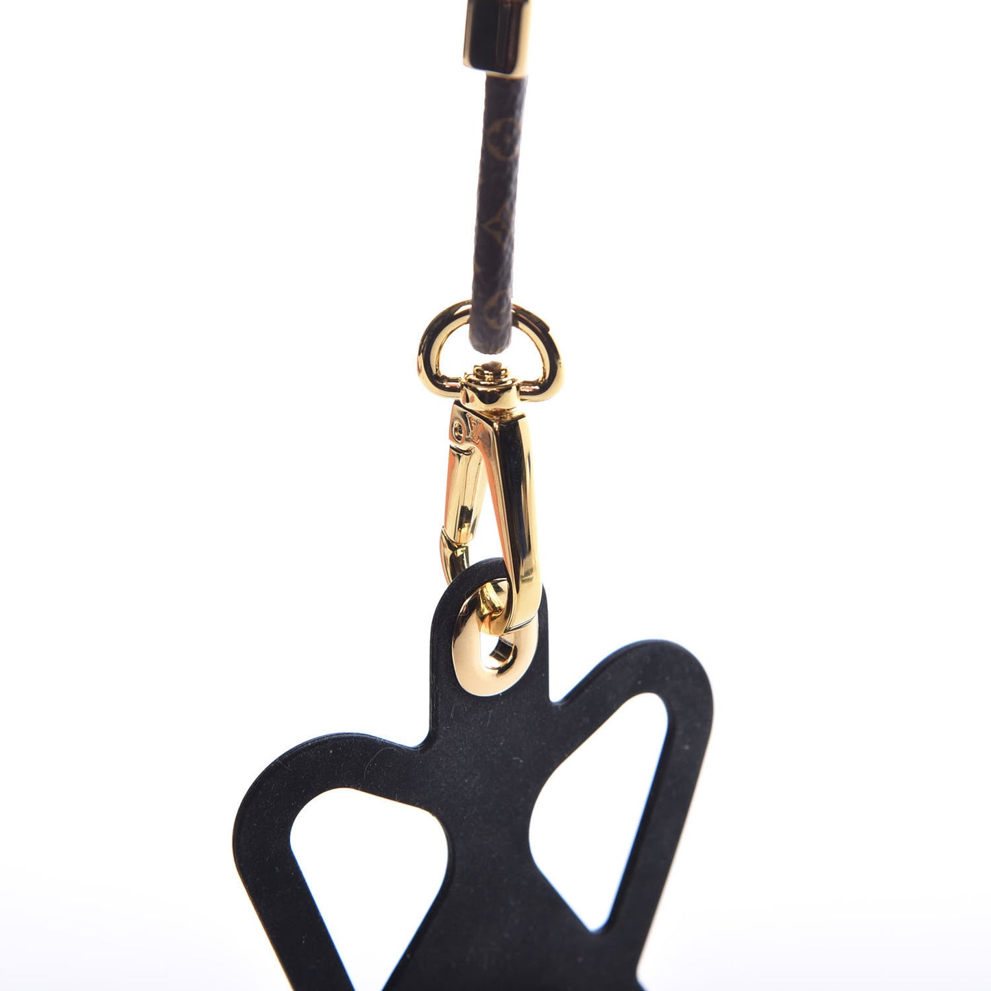 Monogram Silicone Louise Phone Holder Black