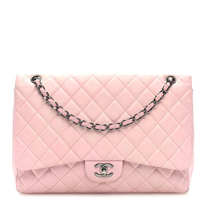 Chanel Lambskin Quilted Maxi Single Flap Pink 1 of 10