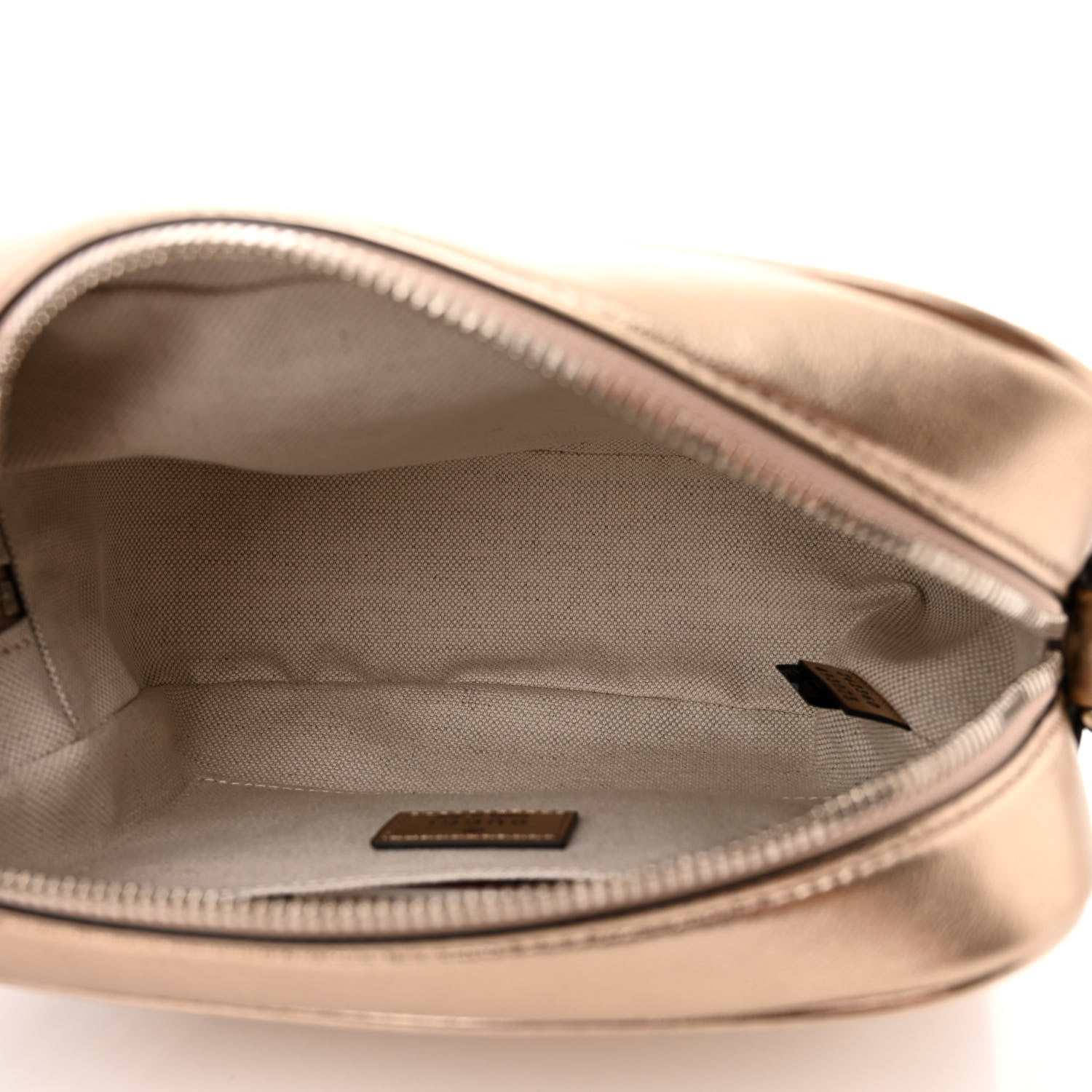 Gucci Metallic Sakai Be Green Calfskin Diagonal Stitched Small Blondie Shoulder Bag Golden Beige 5 of 10