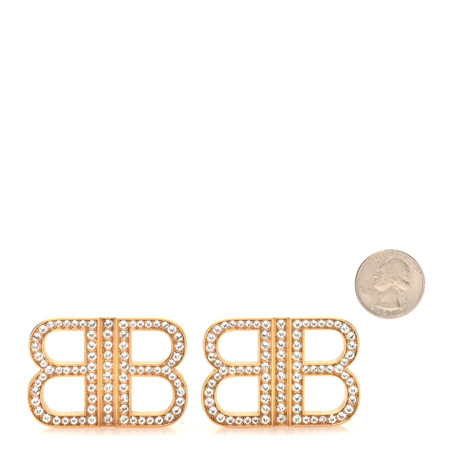 Crystal BB 2.0 Drop Earrings Gold