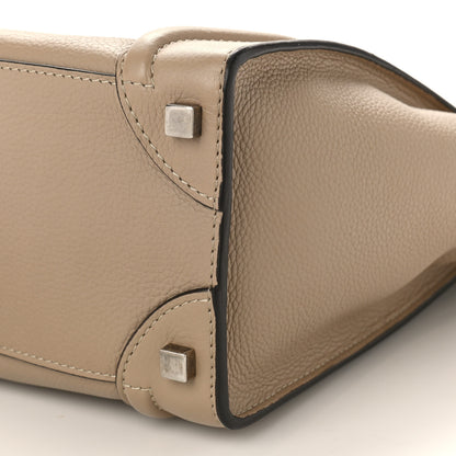 Celine Drummed Calfskin Micro Luggage Dune 8 of 8