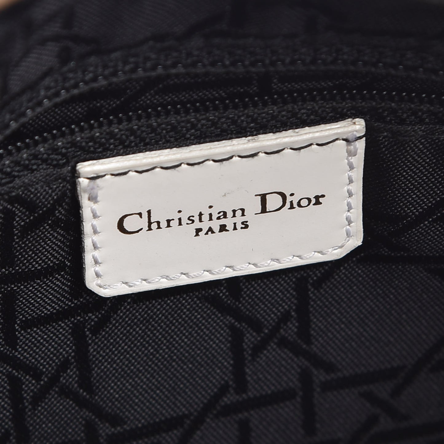 Patent Cannage Medium Lady Dior White