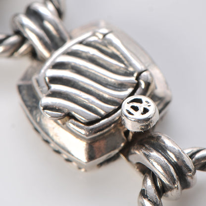 David Yurman Sterling Silver Blue Topaz 7mm Renaissance Linked Bracelet 4 of 6