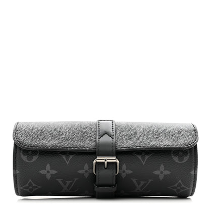 Louis Vuitton Monogram Eclipse 3 Watch Travel Case 1 of 8