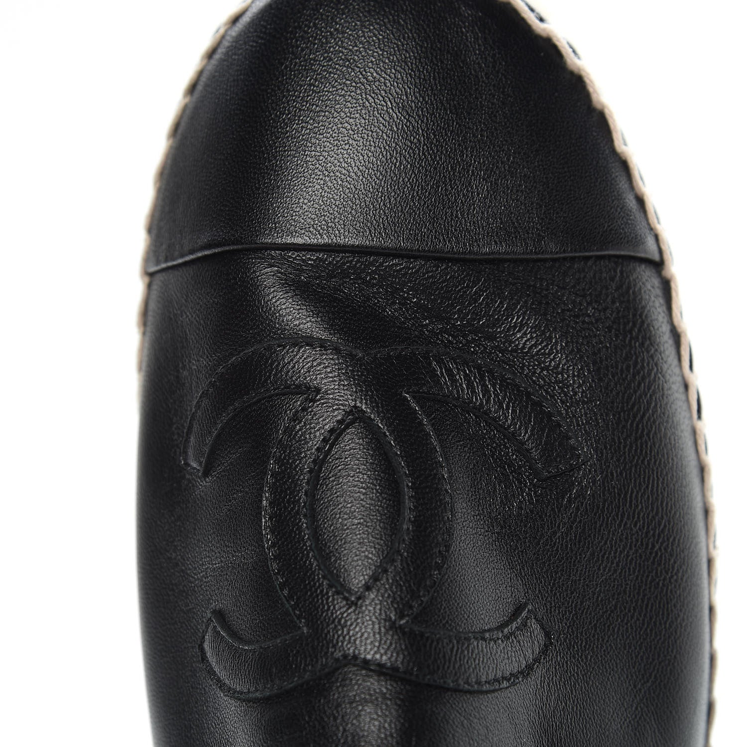 Chanel Lambskin CC Espadrilles 41 Black 9 of 10