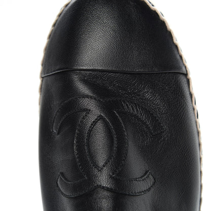 Chanel Lambskin CC Espadrilles 41 Black 9 of 10