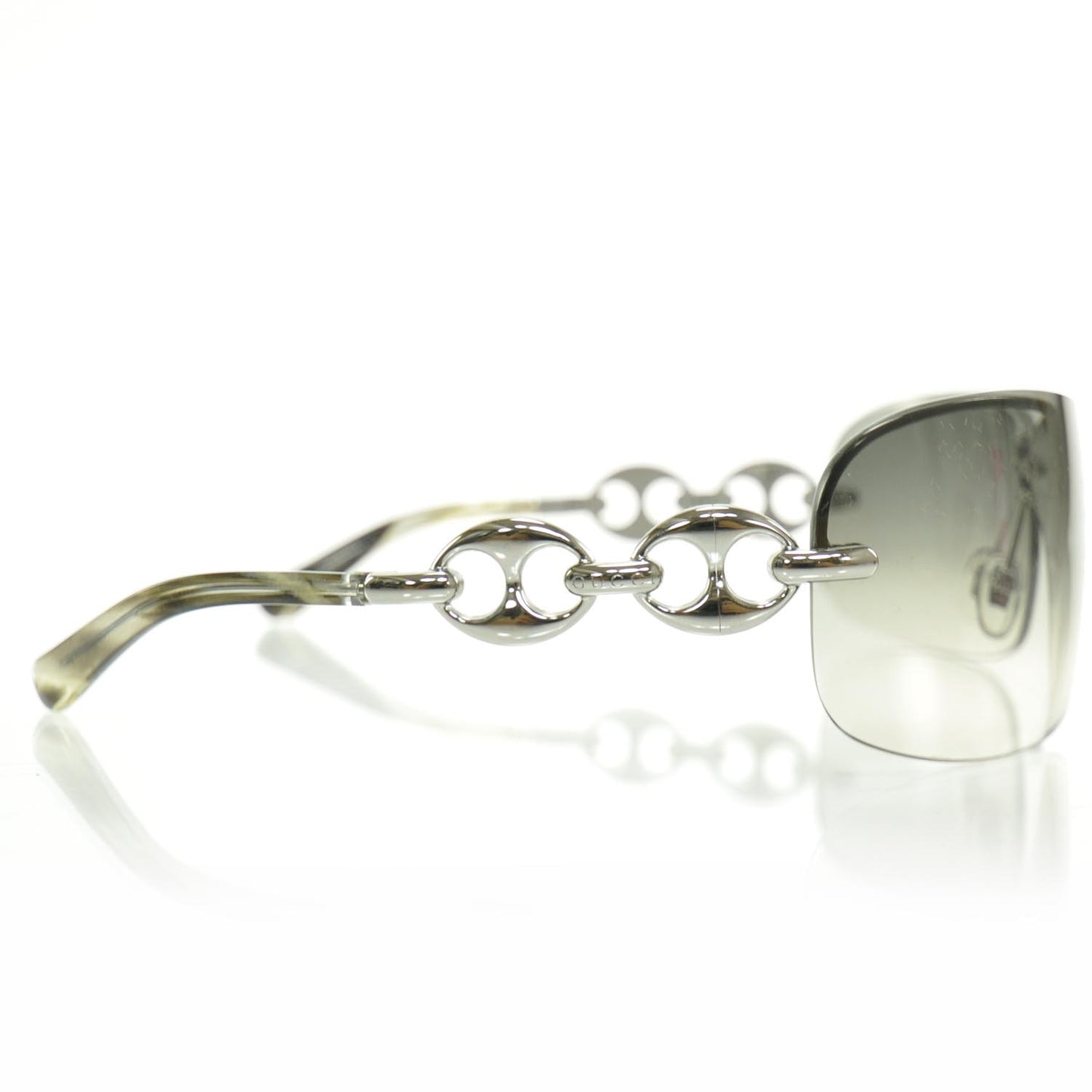 Semi Rimless Gradient Marina Chain Sunglasses 2772 S