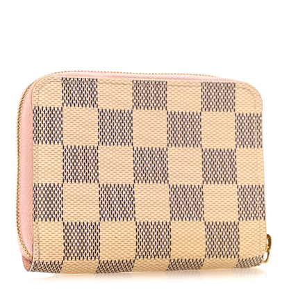 Louis Vuitton Damier Azur Zippy Coin Purse Rose Ballerine 3 of 11