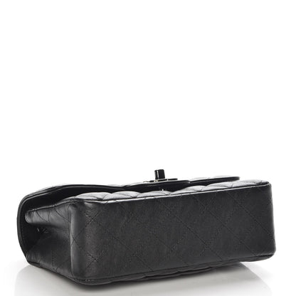 Chanel Crumpled Calfskin Quilted Mini Rectangular Flap So Black 4 of 7
