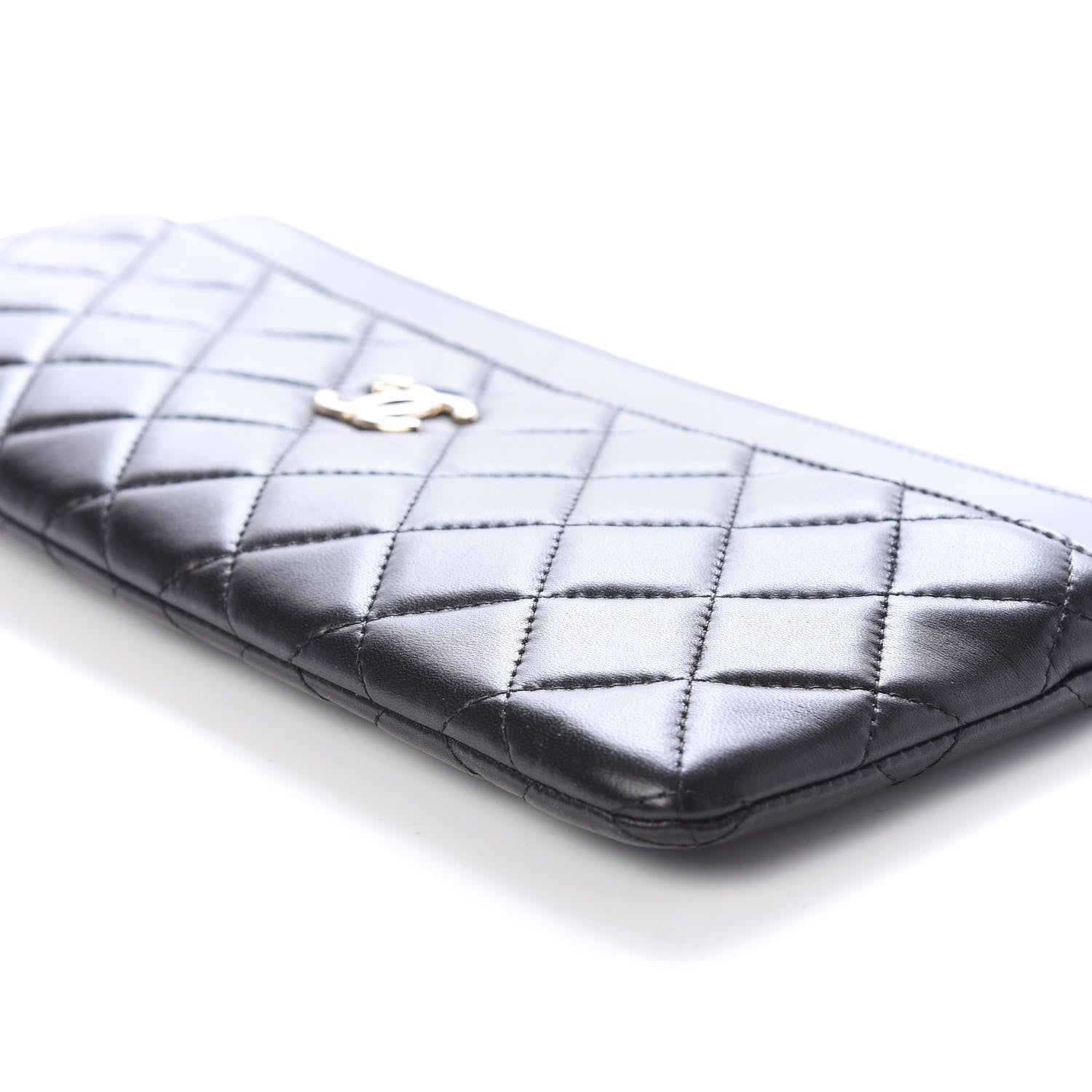 Chanel Lambskin Quilted Flap Clutch Black 9 of 10