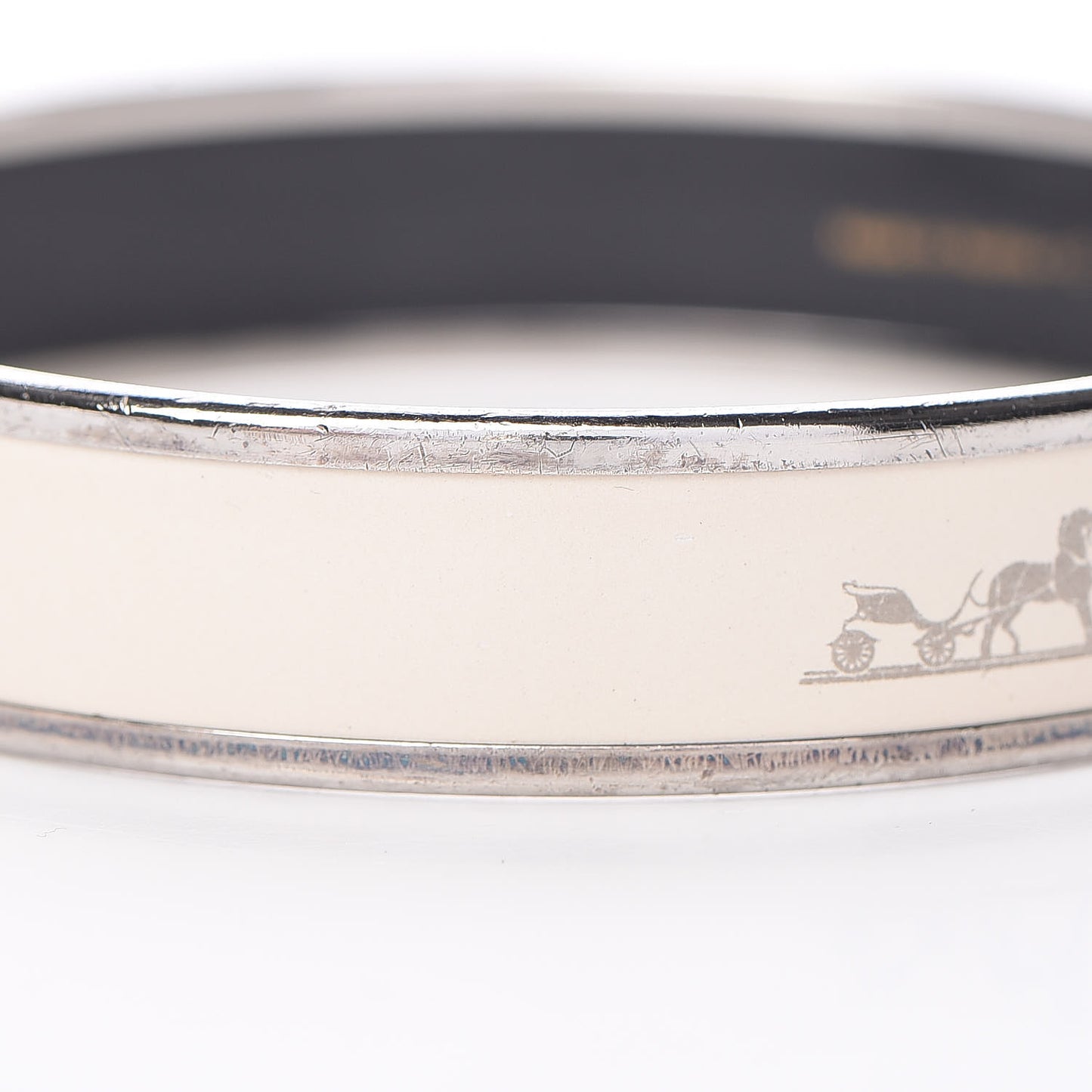 Enamel Printed Caleche Medium Bracelet 65 Pannacotta