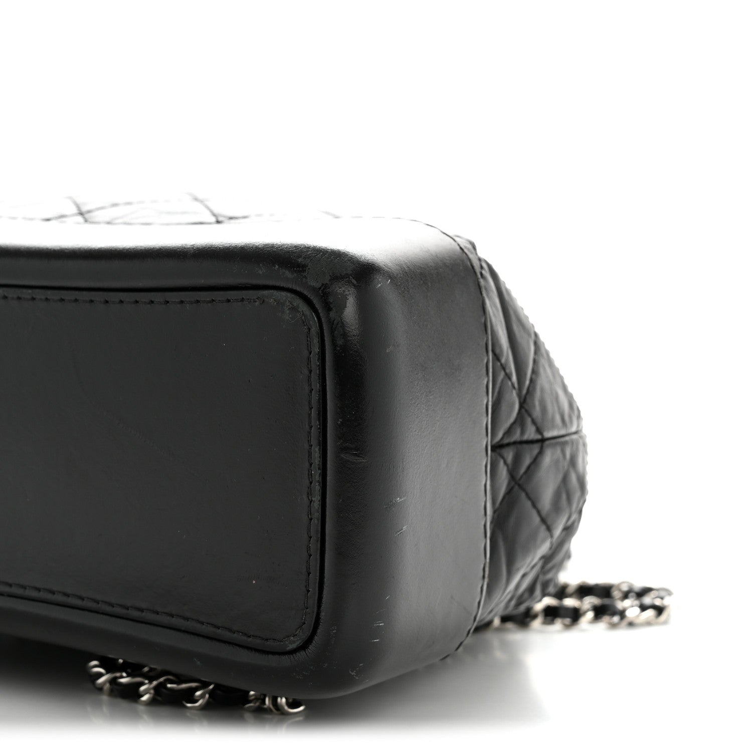 Chanel Aged Calfskin Quilted Small Gabrielle Backpack Black 10 of 12