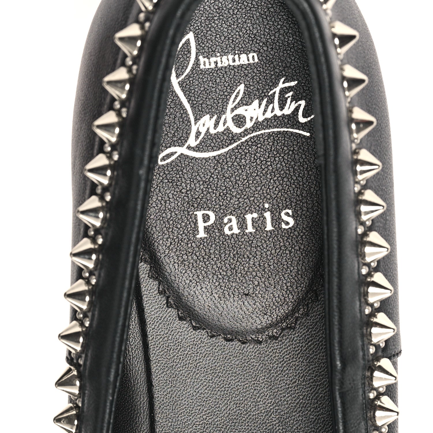Christian Louboutin Nappa Mamadrague Spike Flats 38.5 Black 8 of 10