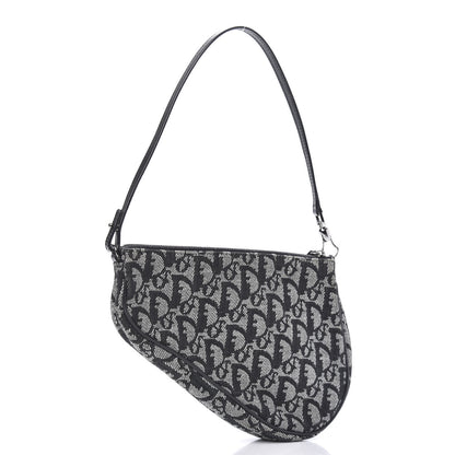 Christian Dior Monogram Mini Saddle Pochette Black 3 of 9