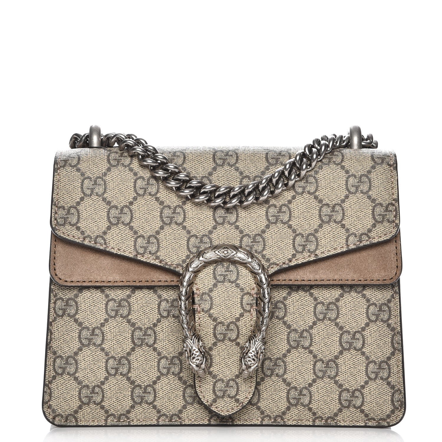 Gucci GG Supreme Monogram Mini Dionysus Shoulder Bag Taupe 1 of 9