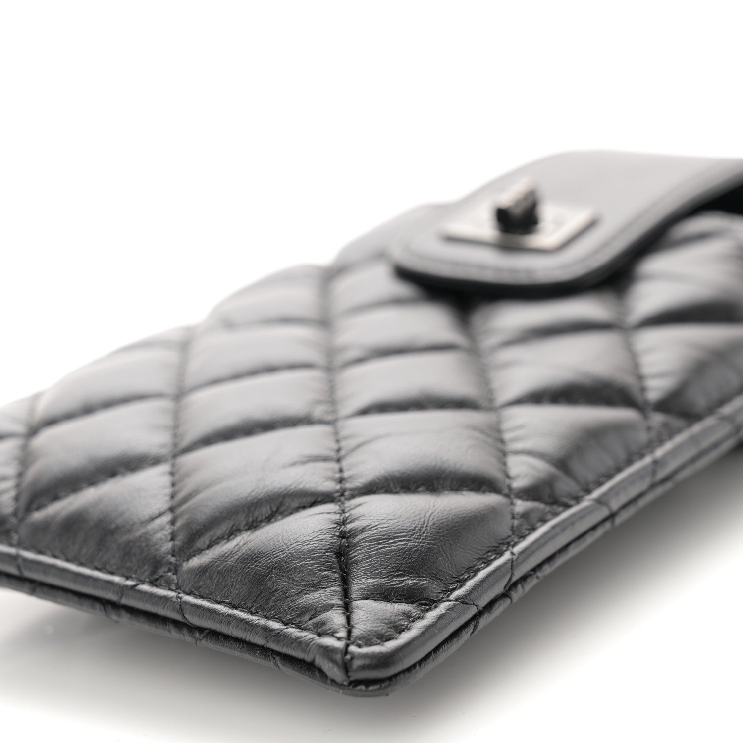 Chanel Aged Calfskin Quilted Reissue Phone Holder With Chain Bag So Black 10 of 10