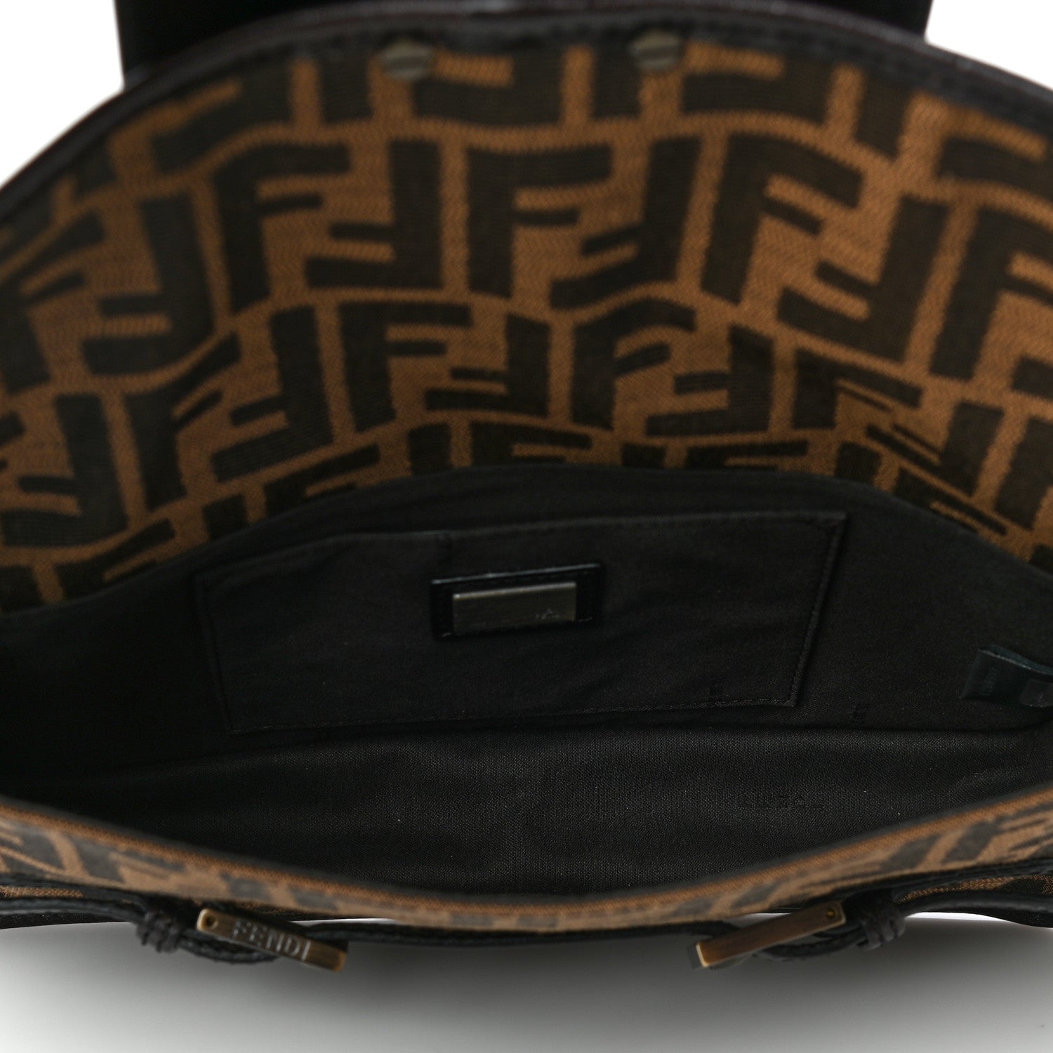 Fendi Zucca Calfskin Shoulder Bag Tobacco 5 of 19
