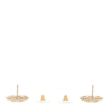 Chanel Pearl CC Round Rope Earrings Gold 3 of 4