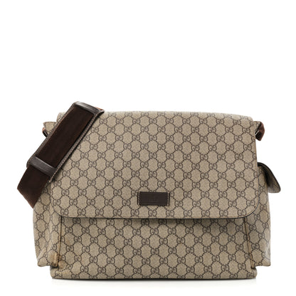 Gucci GG Plus Monogram Messenger Diaper Bag Dark Brown 1 of 20