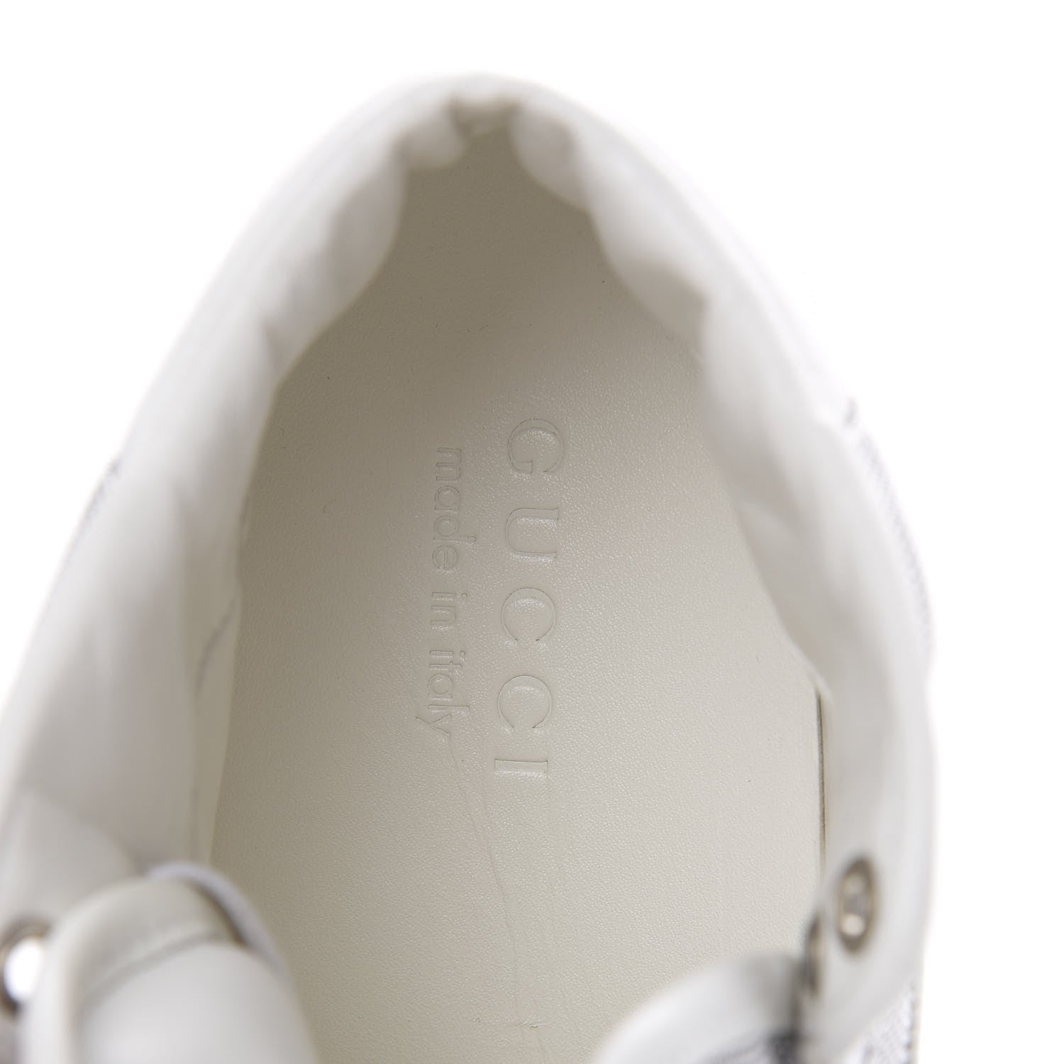 Gucci Baling Fabric Nappa Moorea Interlocking G Mens High Top Sneakers 6 Great White White 7 of 8