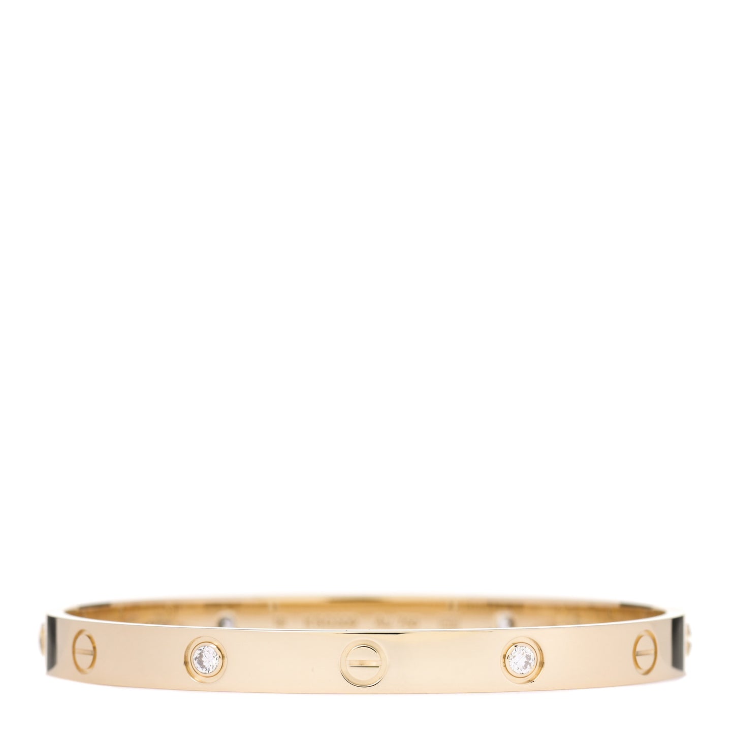 18K Yellow Gold 4 Diamond LOVE Bracelet 18