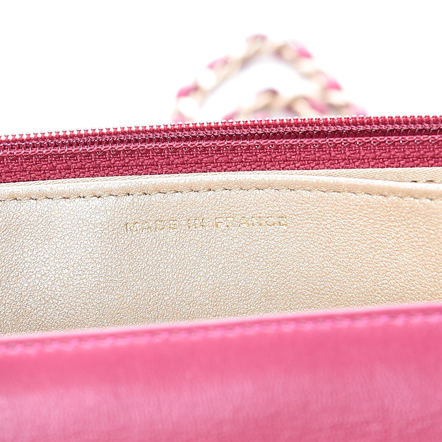 Chanel Caviar Camellia Embossed Wallet On Chain WOC Fuchsia 7 of 22