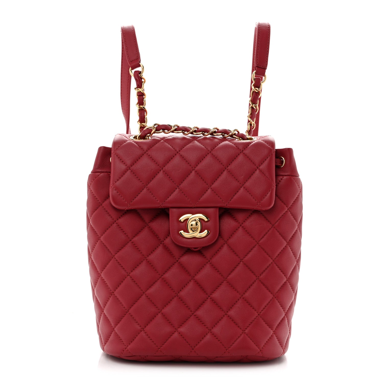 Chanel Calfskin Quilted Mini Urban Spirit Backpack Red 1 of 11
