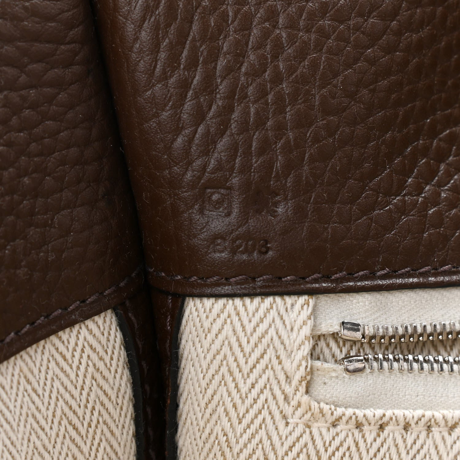Hermes Taurillon Clemence Alfred 35 Chocolate 7 of 9