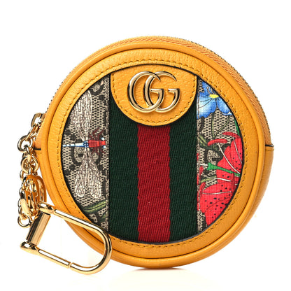 Gucci GG Supreme Monogram Flora Web Ophidia Coin Purse Beige Multicolor Crop 1 of 9