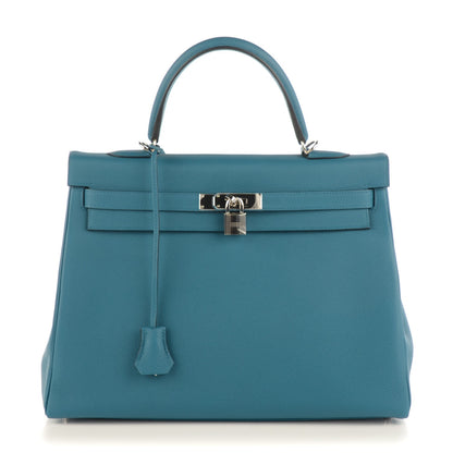Hermes Togo Kelly Retourne 35 Cobalt 1 of 23