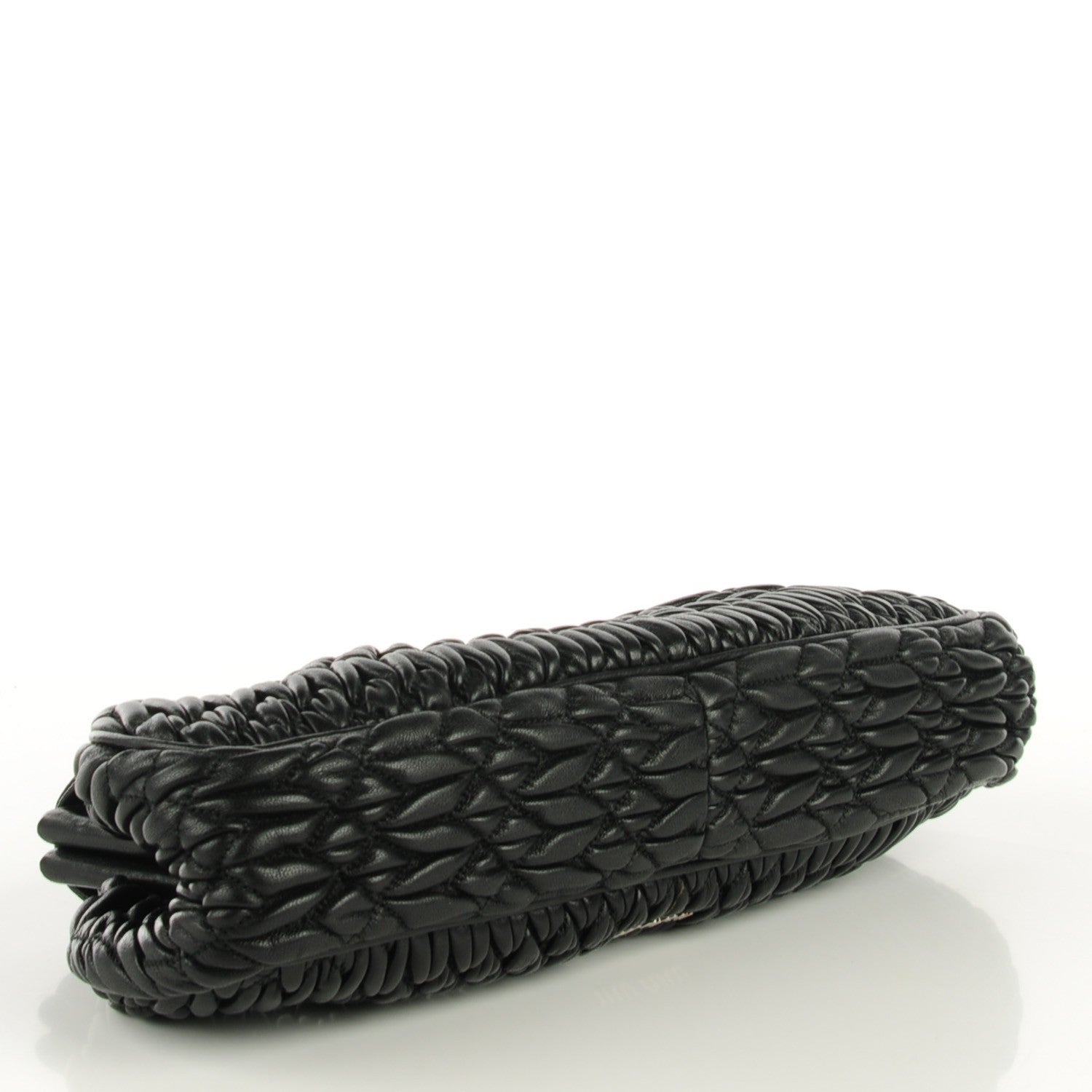 Miu Miu Nappa Matelasse Crystal Flap Clutch Black 4 of 8