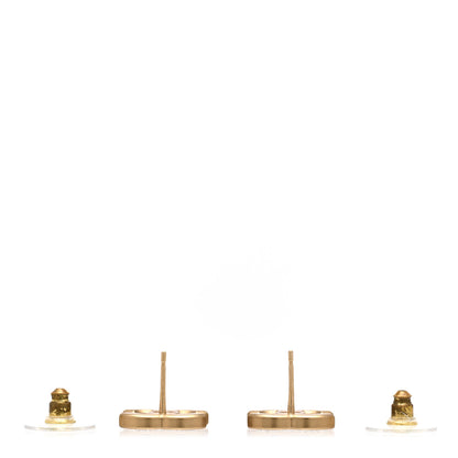 Chanel Crystal CC Earrings Gold 3 of 5