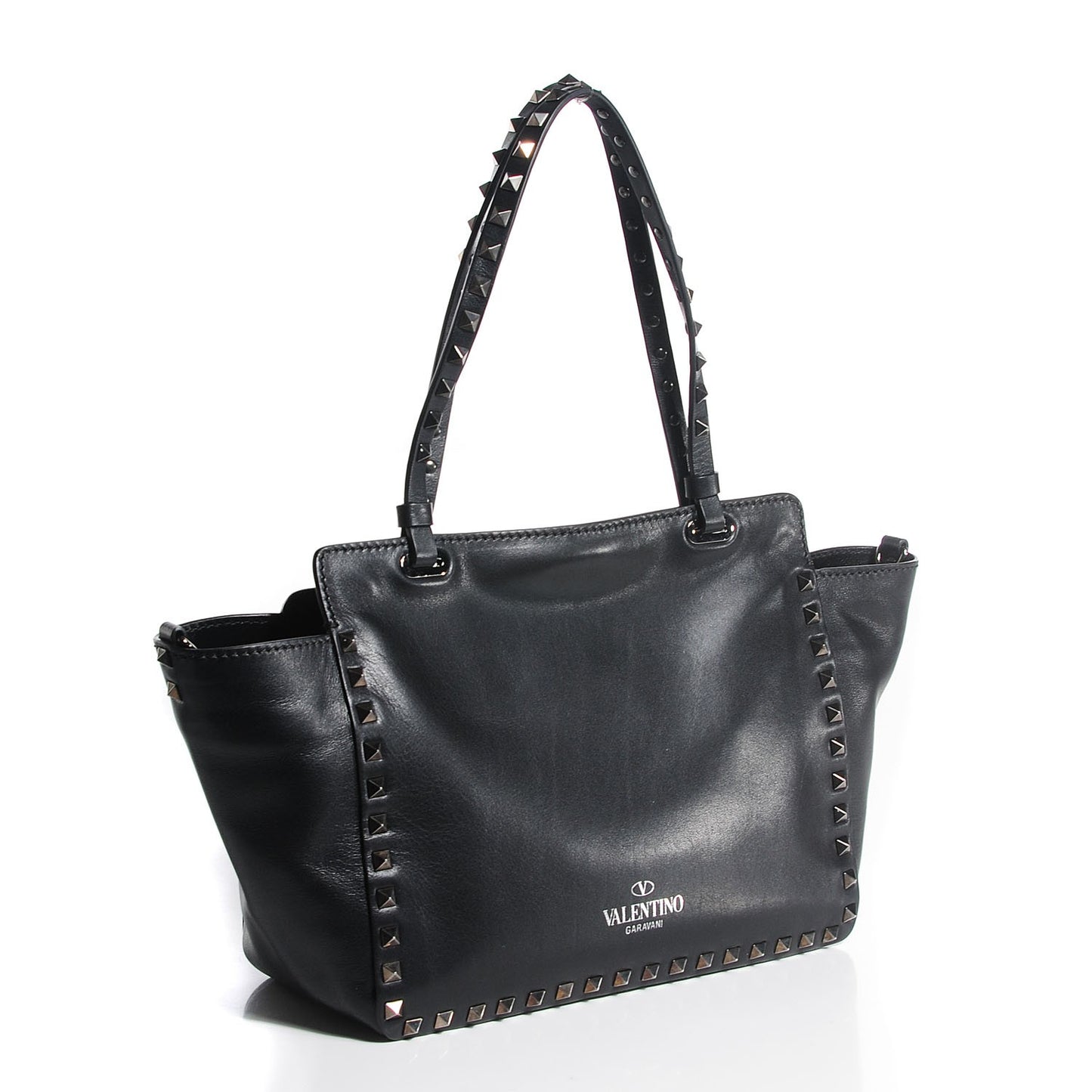 Vitello Small Rockstud All Over Tote Black