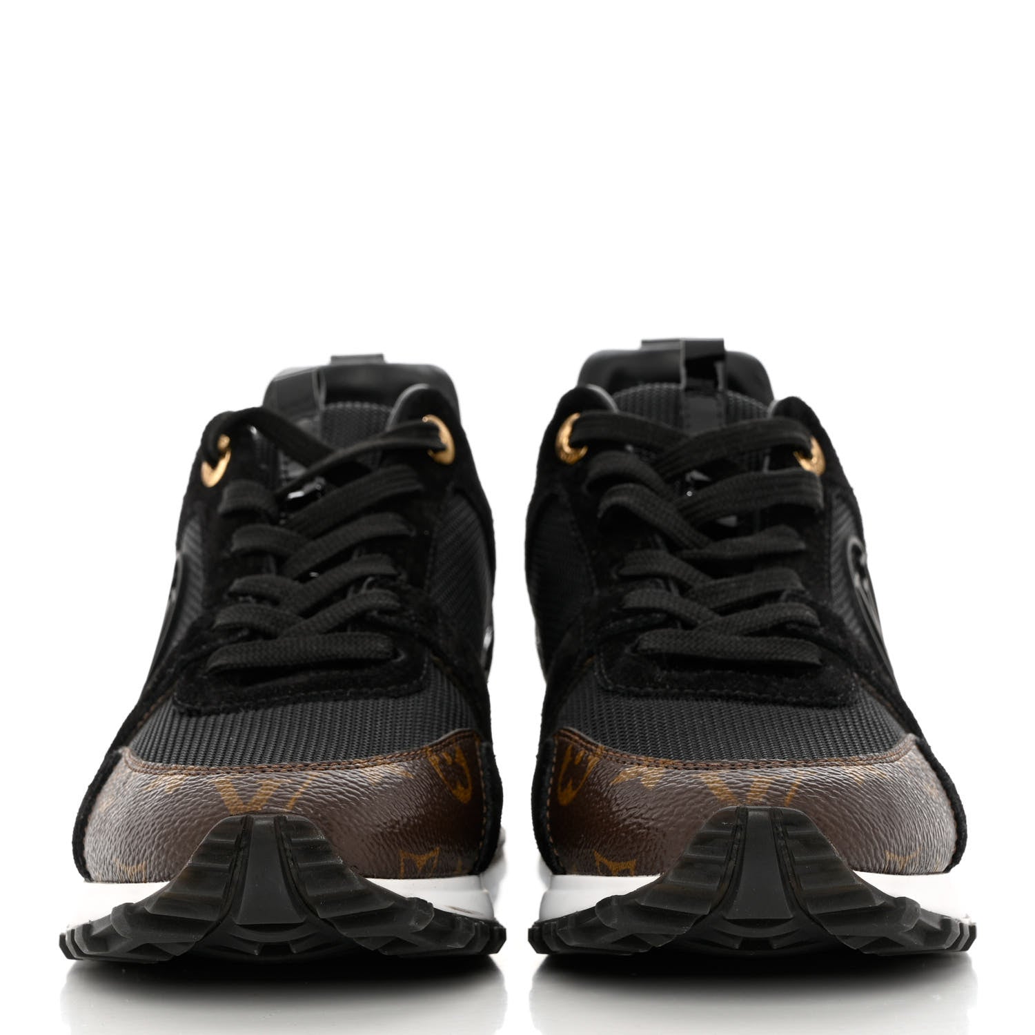 Louis Vuitton Suede Monogram Run Away Sneakers 39 Black 2 of 10